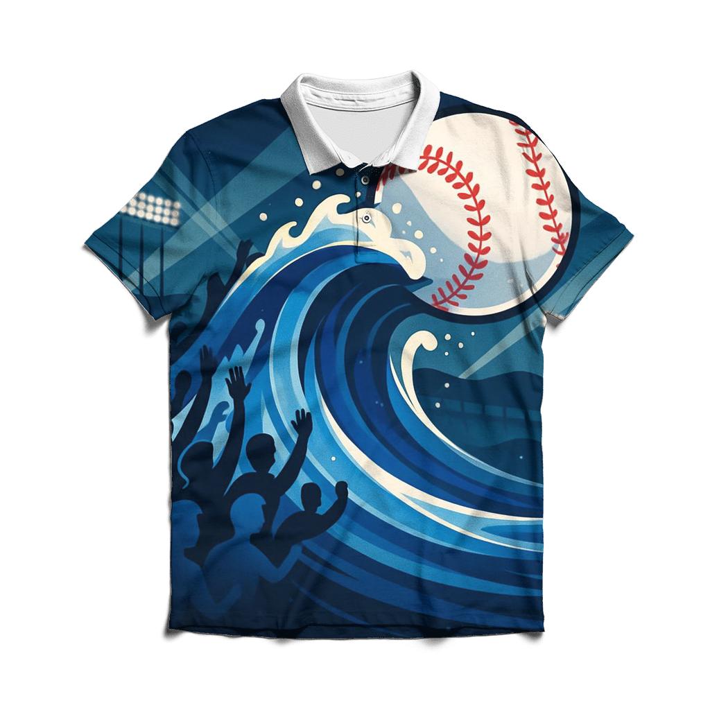 Midnight Rally Wave custom polo shirts
