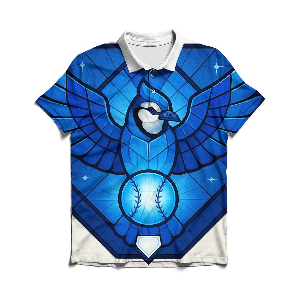 Blue Jays Radiant Wing Diamond embroidered polo tops