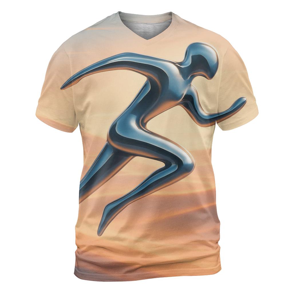 Chrome Mirage Dune Runner vibrant all-over design tees