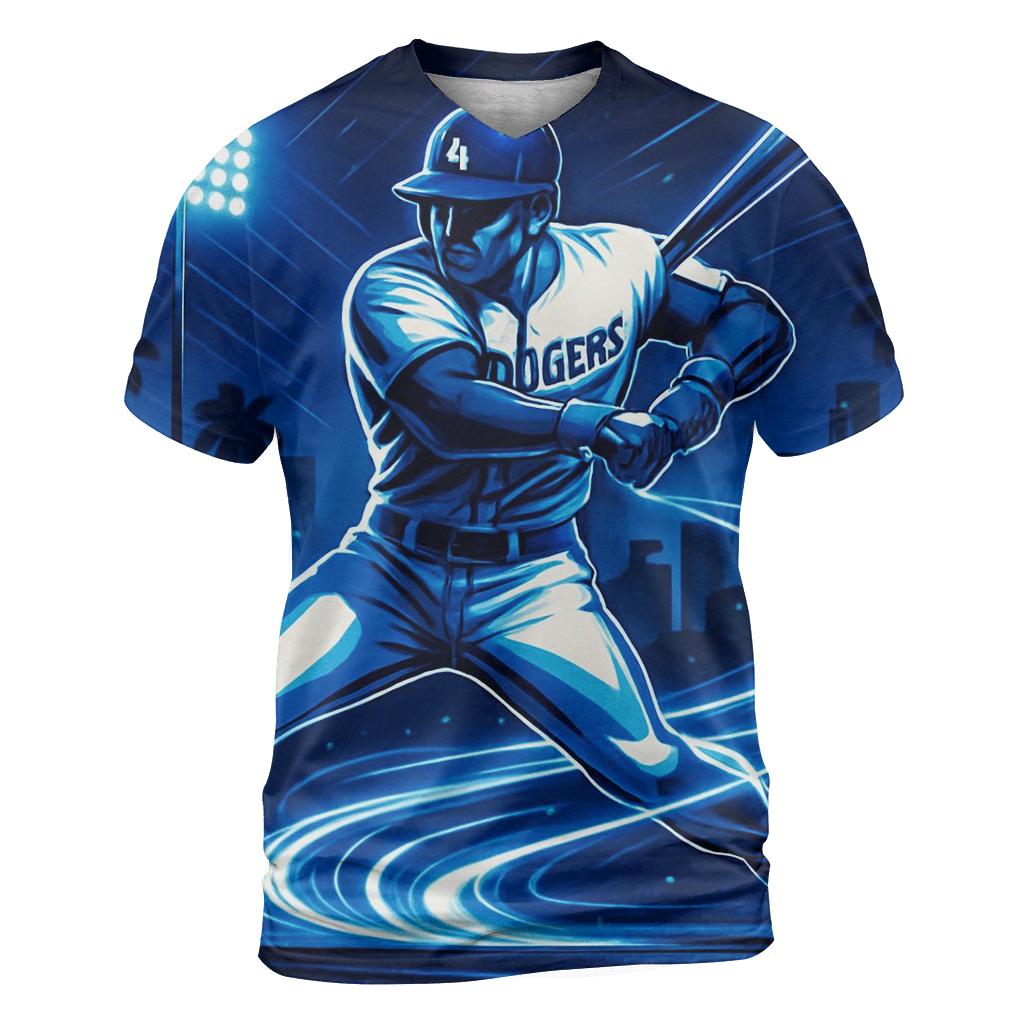 Electric Basepath Afterimage artistic all-over print tops