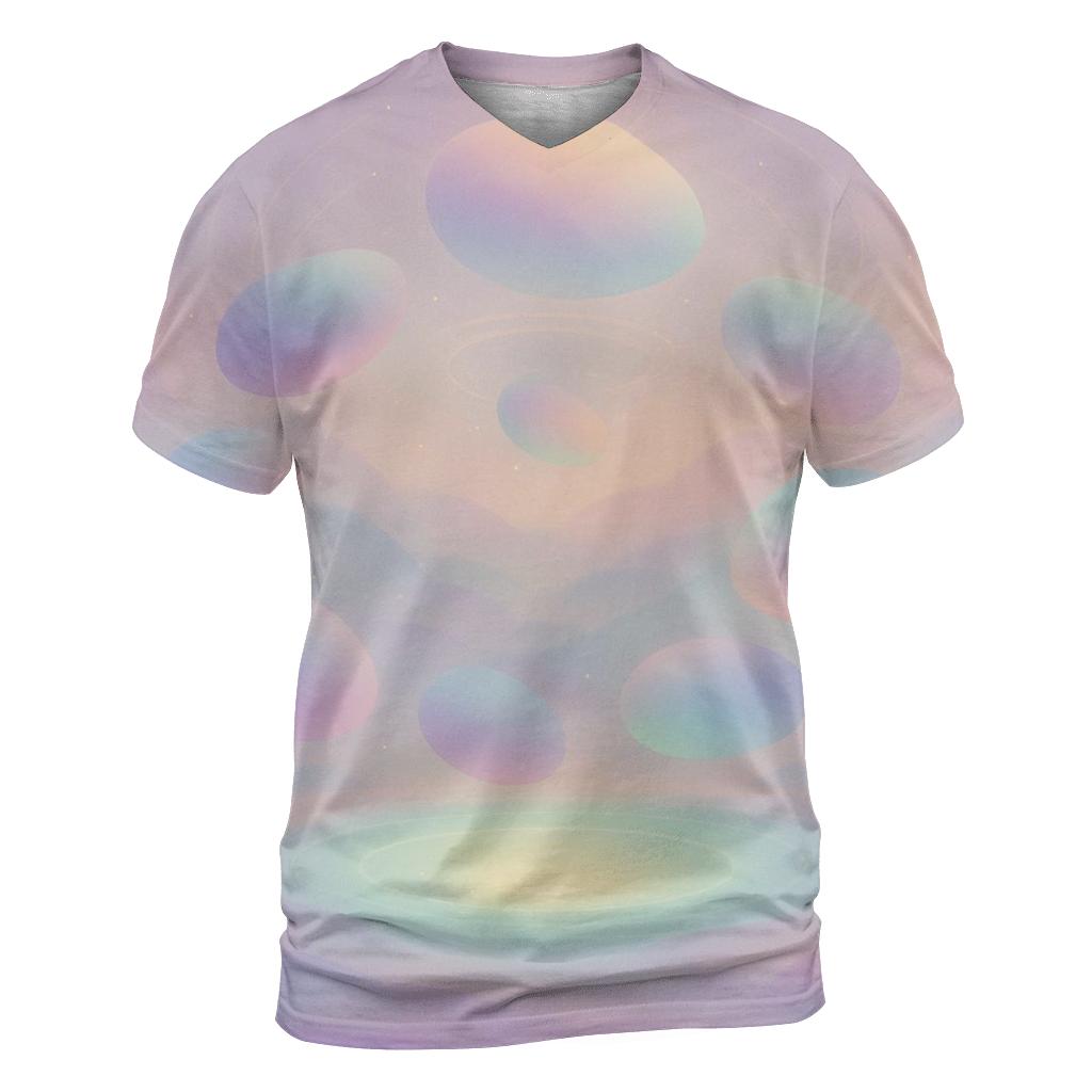 Pastel Gravity Garden creative print fashion shirts
