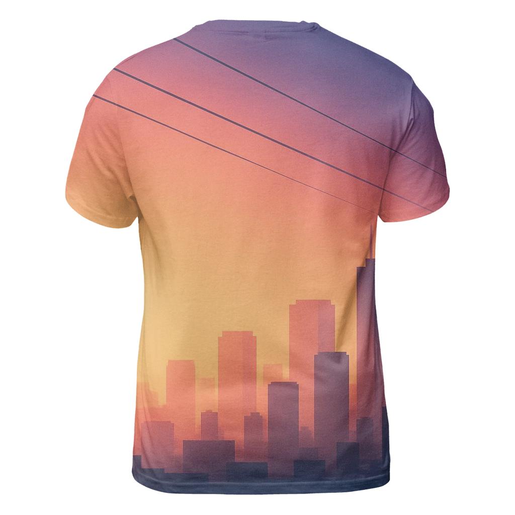 Twilight Tramline Skyline artistic all-over print tops