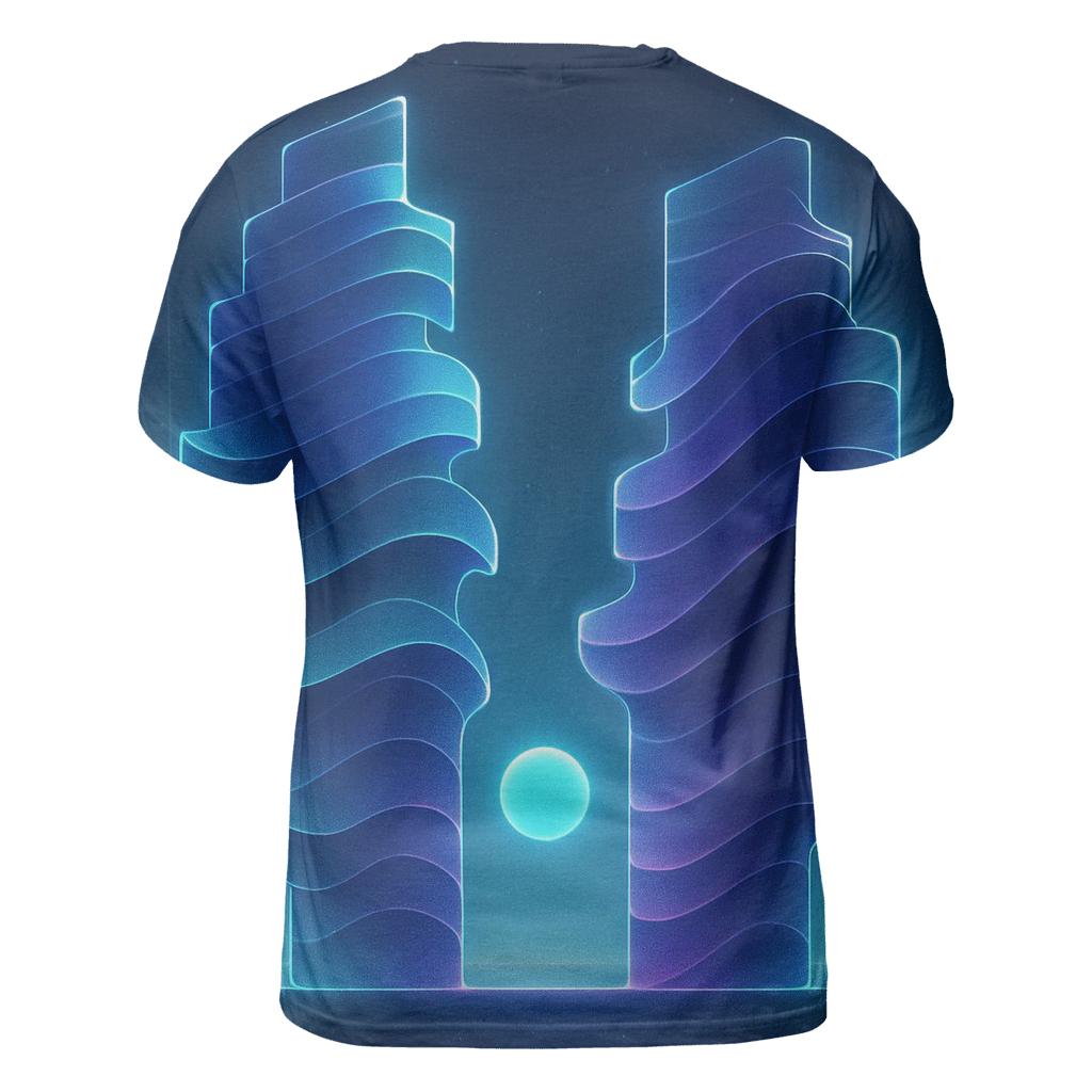 Indigo Soundwave Monoliths unique graphic print tees