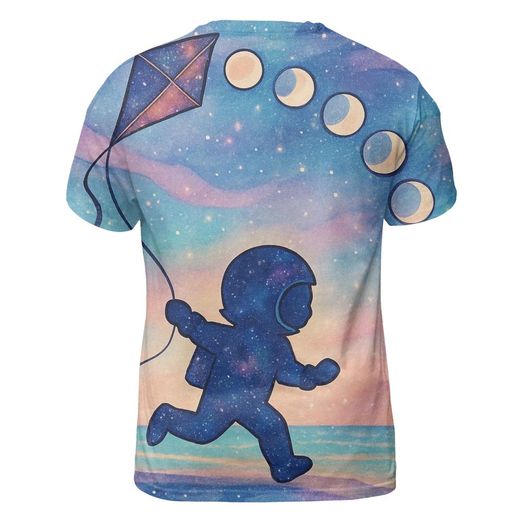 Moon Phase Kite Festival vibrant all-over design tees