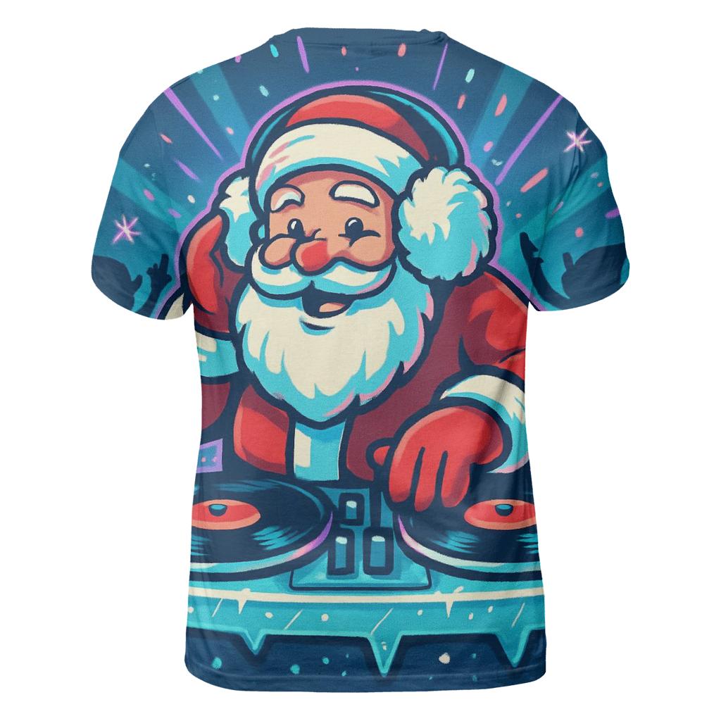 Santa DJ At The Arctic Vinyl Party trendy printed shirt styles
