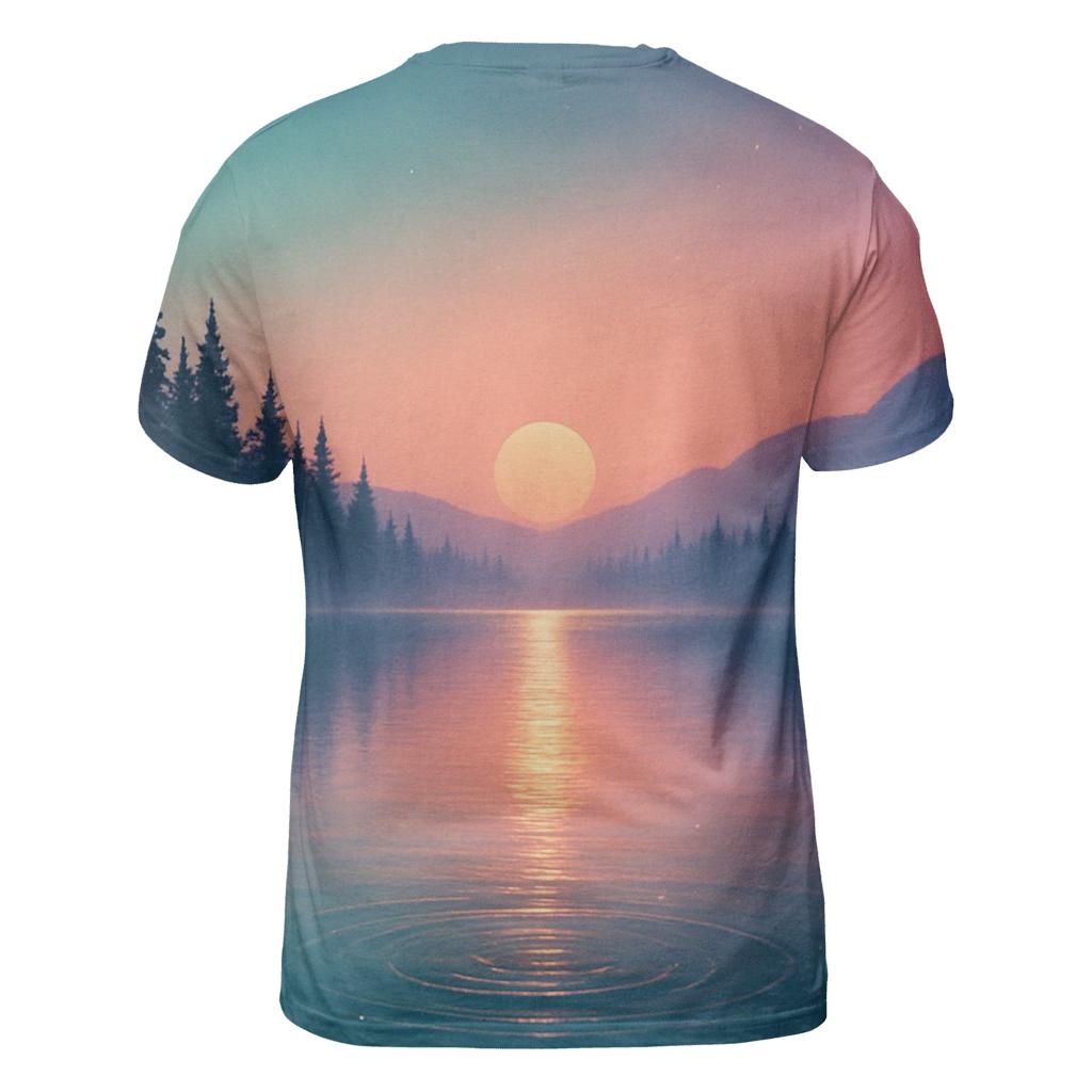 Aurora Of The Quiet Lake vibrant all-over design tees