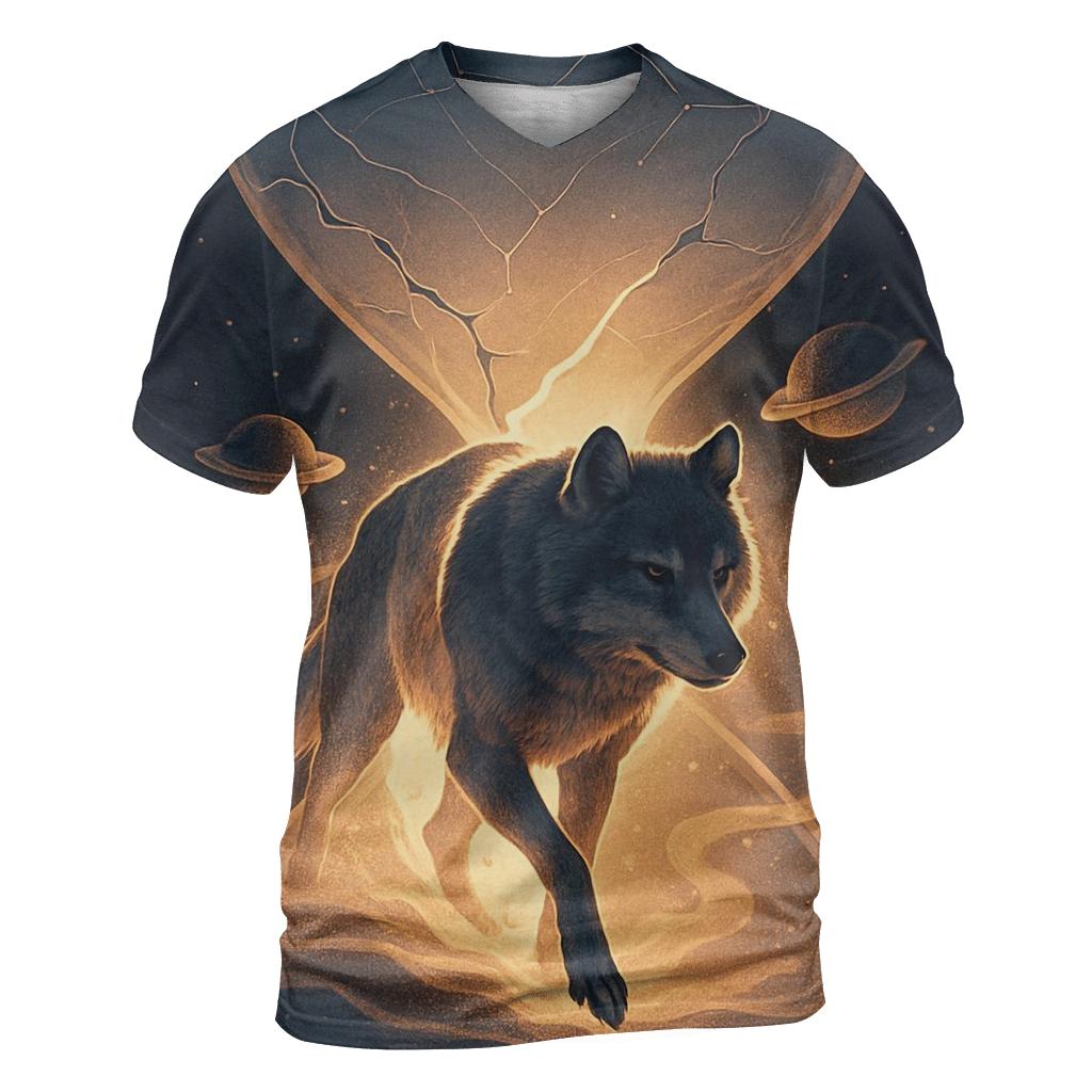 Sandglass Time Walker vibrant all-over design tees