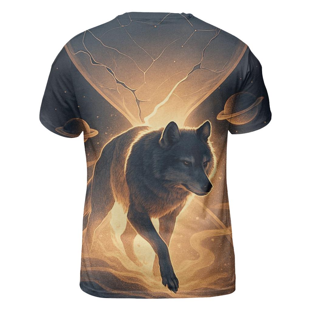 Sandglass Time Walker vibrant all-over design tees