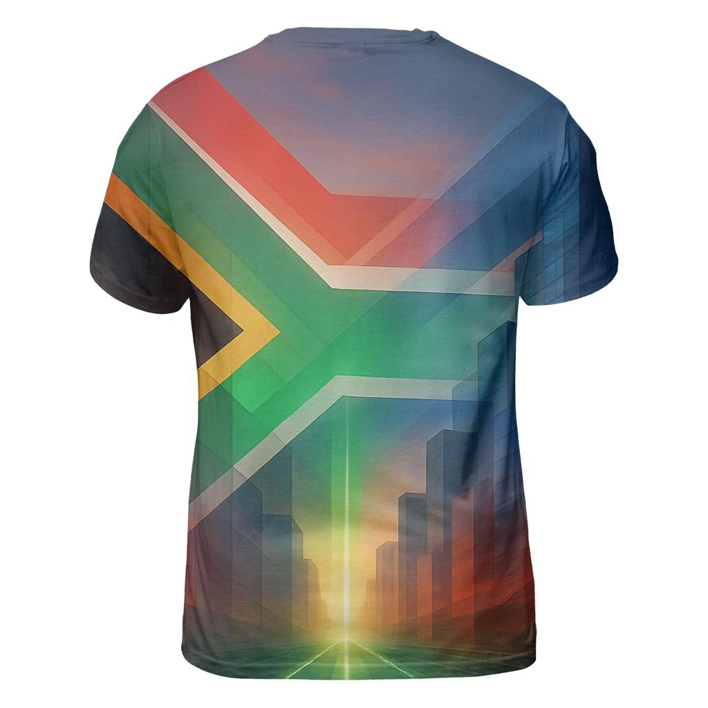 South Africa Prism Skyline Reinterpretation artistic all-over print tops
