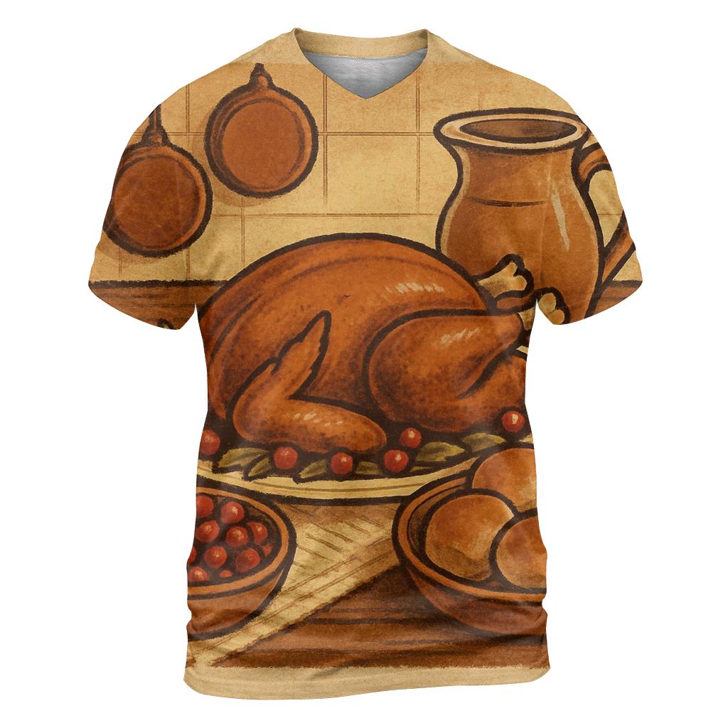 Farmhouse Feast Table Still Life custom all-over print shirts