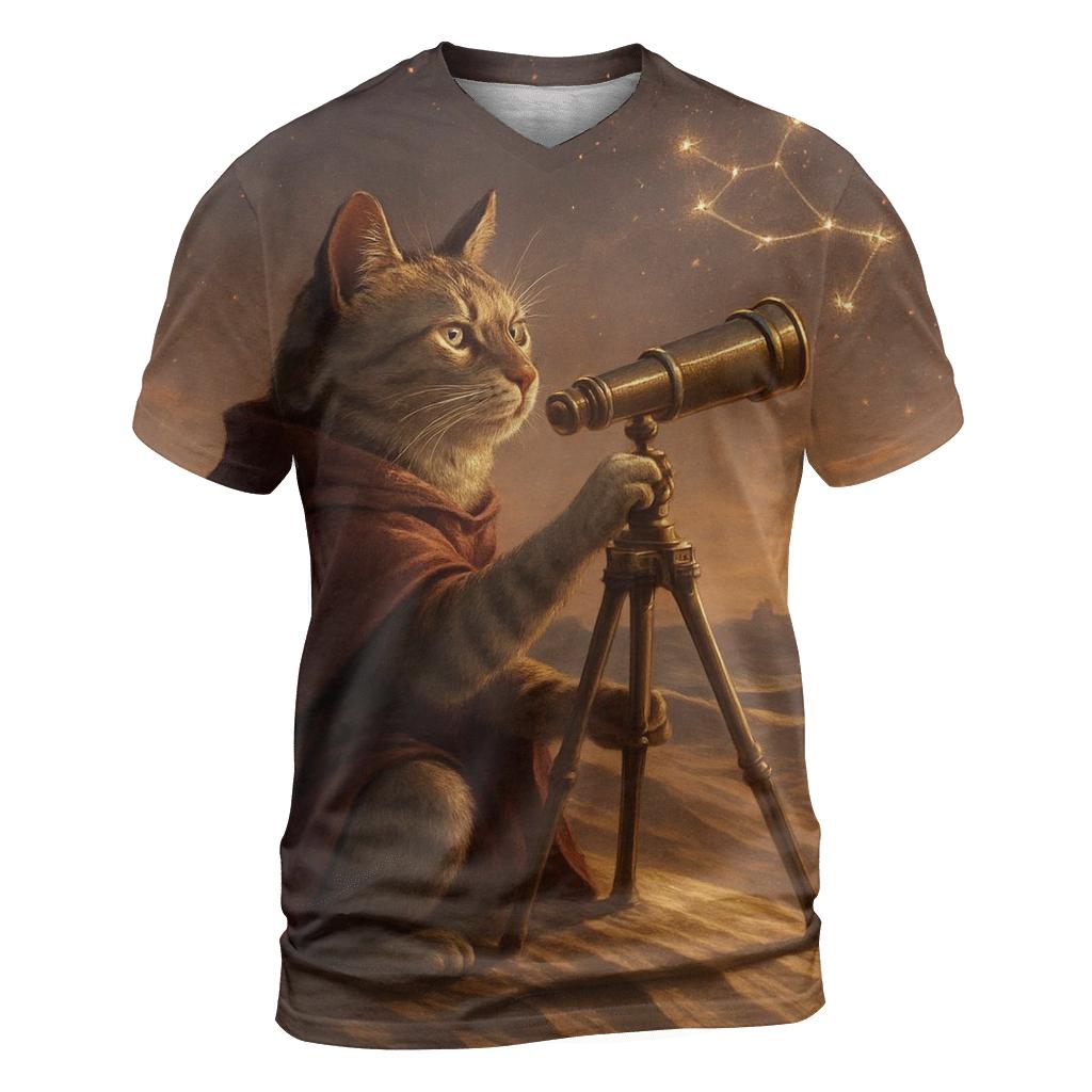 Desert Mirage Astronomer Cat personalized full print shirts