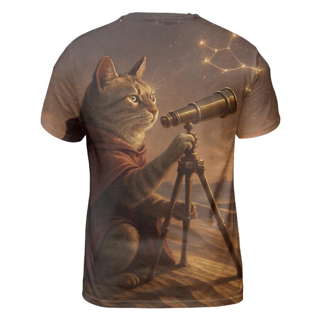 Desert Mirage Astronomer Cat personalized full print shirts