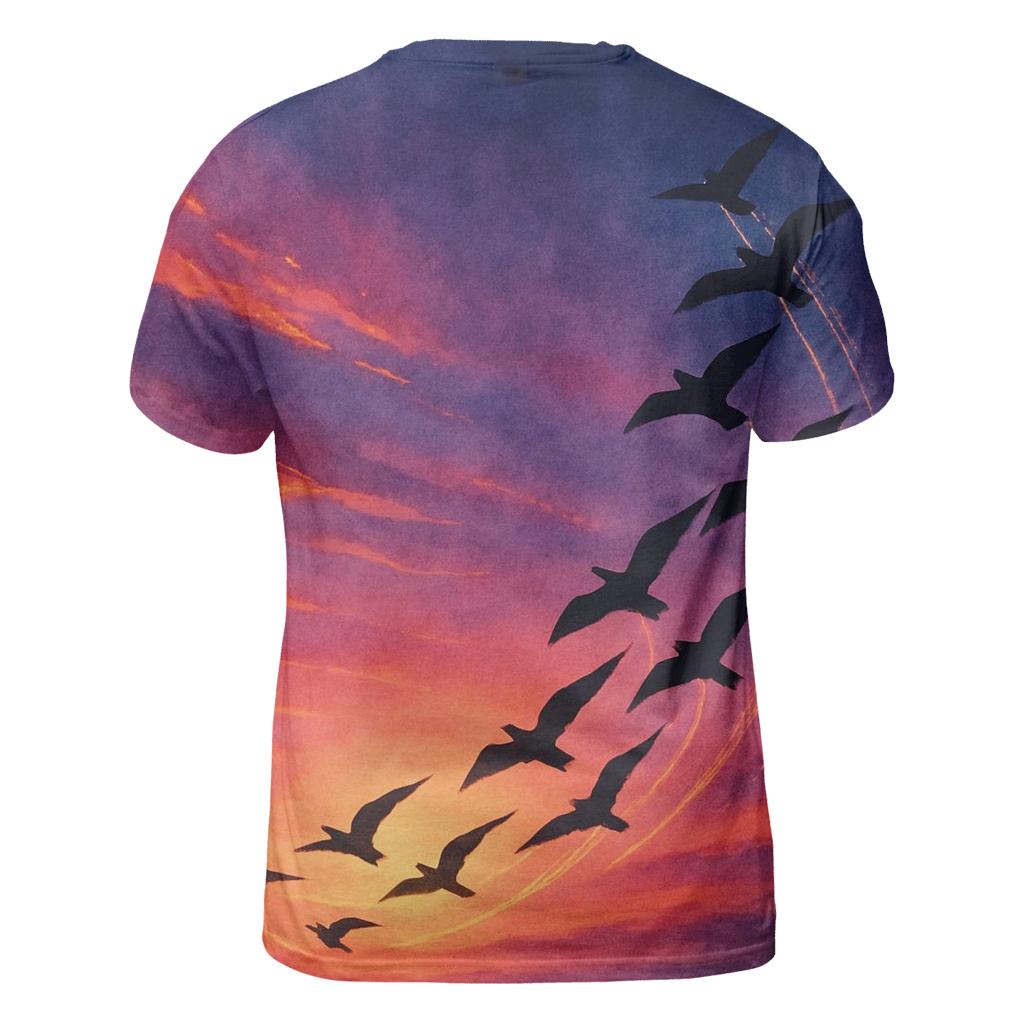Comet Birds At Sundown designer pattern shirts