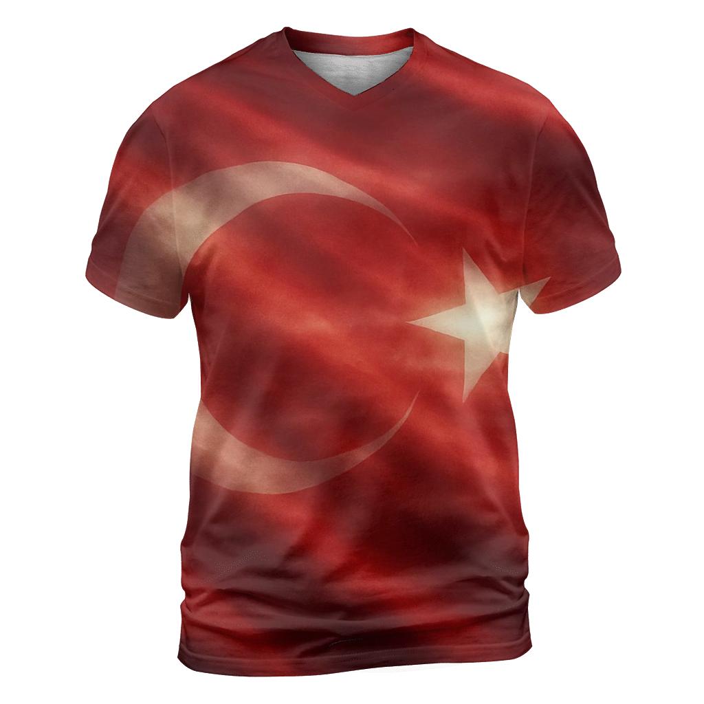 Turkey Sky Mirror Crescent Drift trendy printed shirt styles