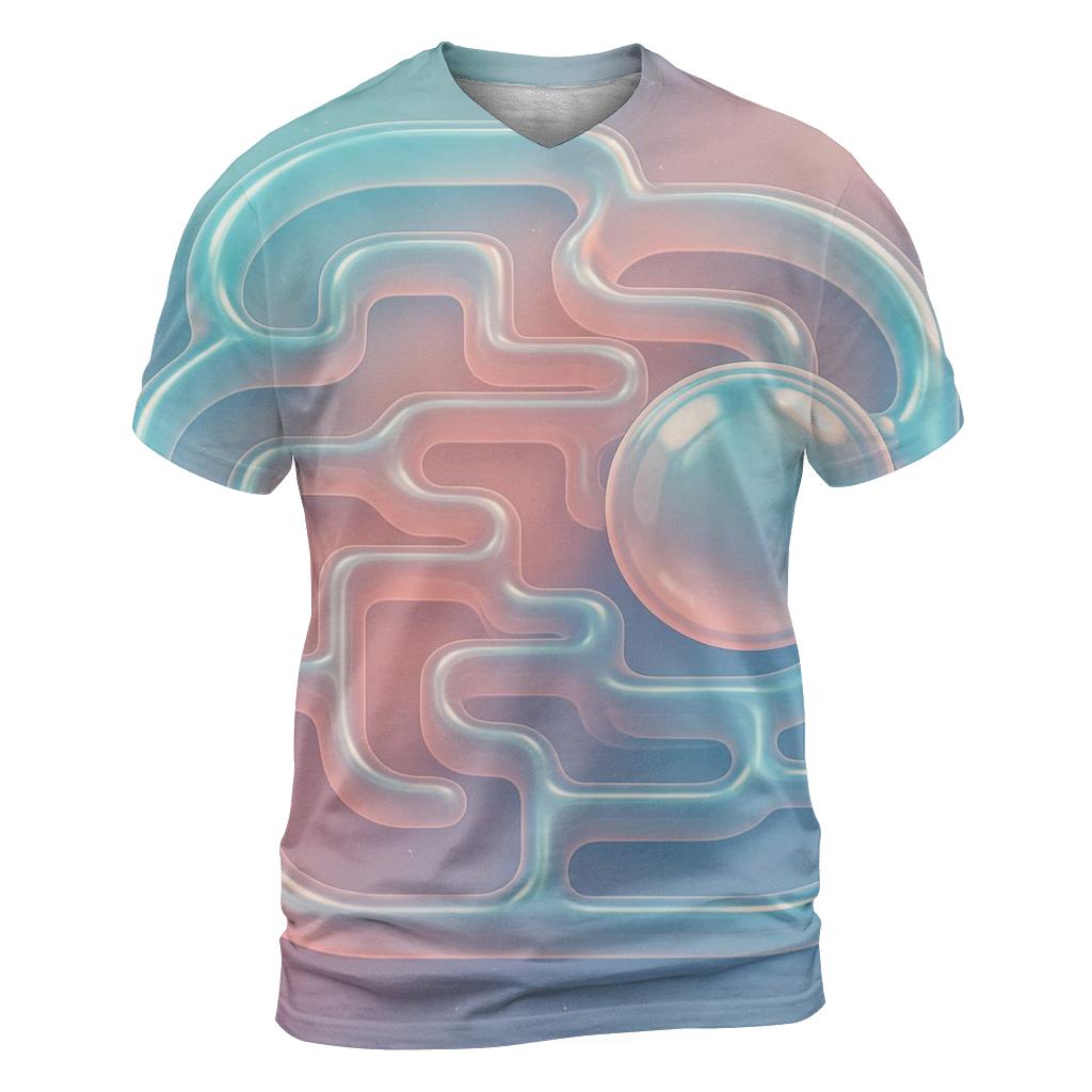 Celestial Bubble Labyrinth designer pattern shirts