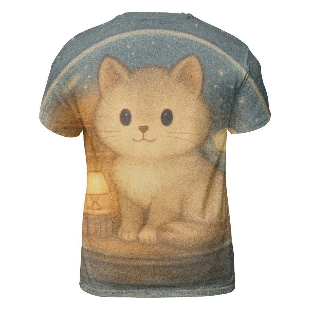 Snowglobe Library Kitten Dream custom all-over print shirts