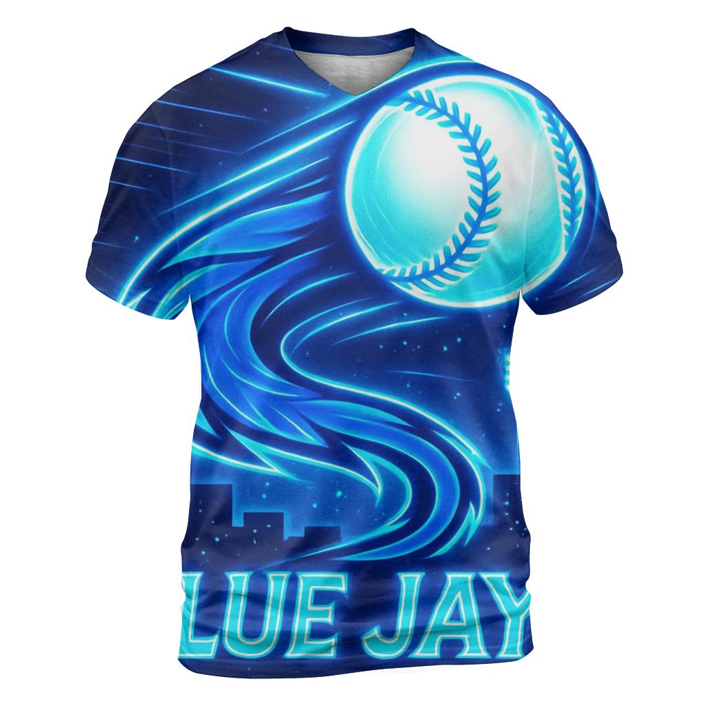 Feather Comet Blue Jays Rally statement graphic shirts