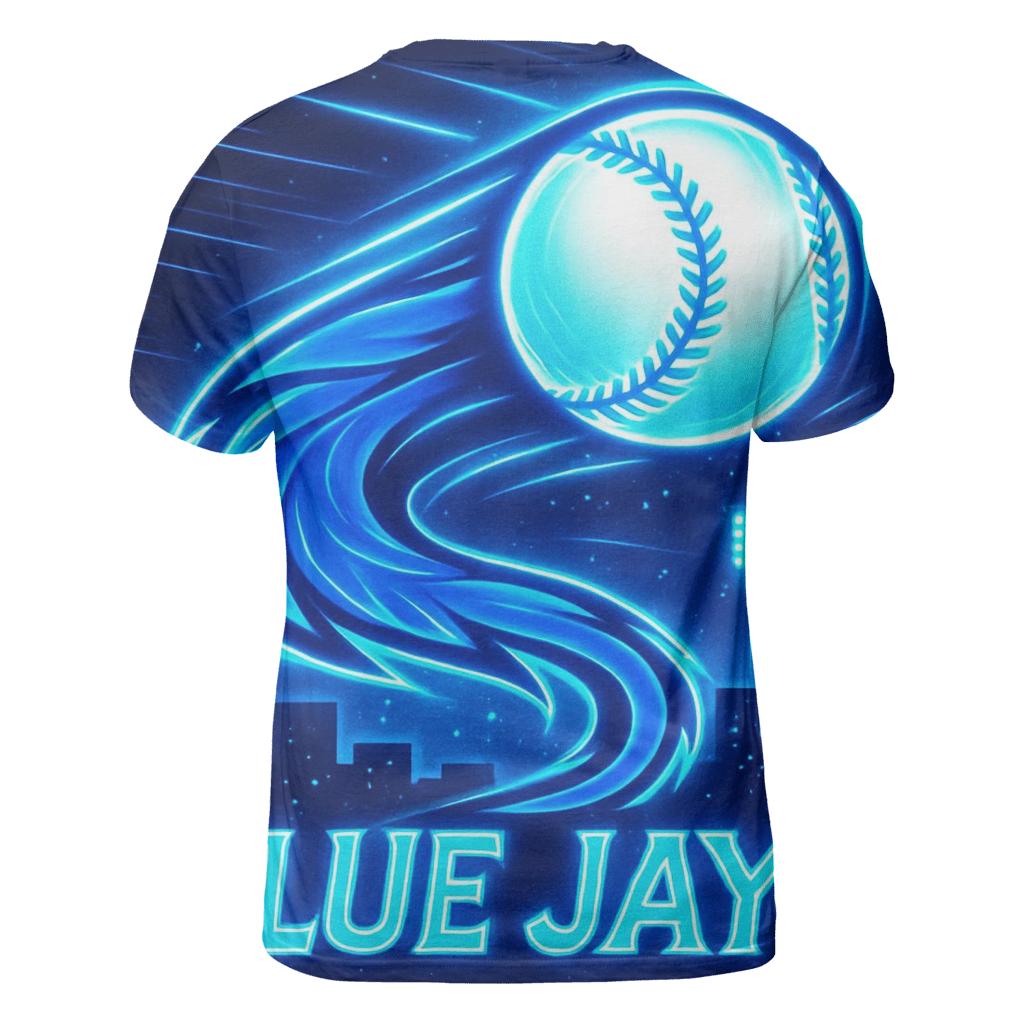 Feather Comet Blue Jays Rally statement graphic shirts