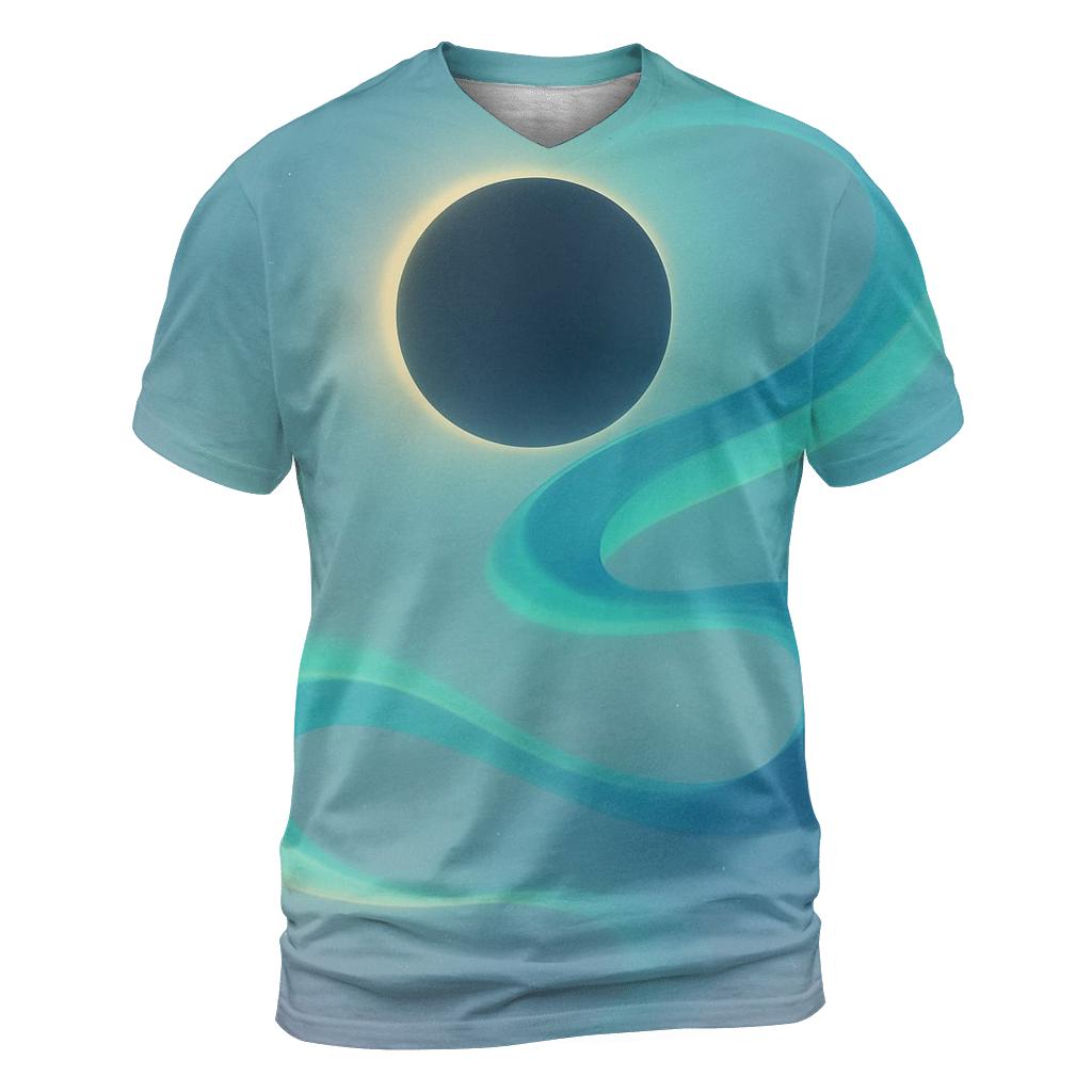 Mint Eclipse Ribbon Kite statement graphic shirts