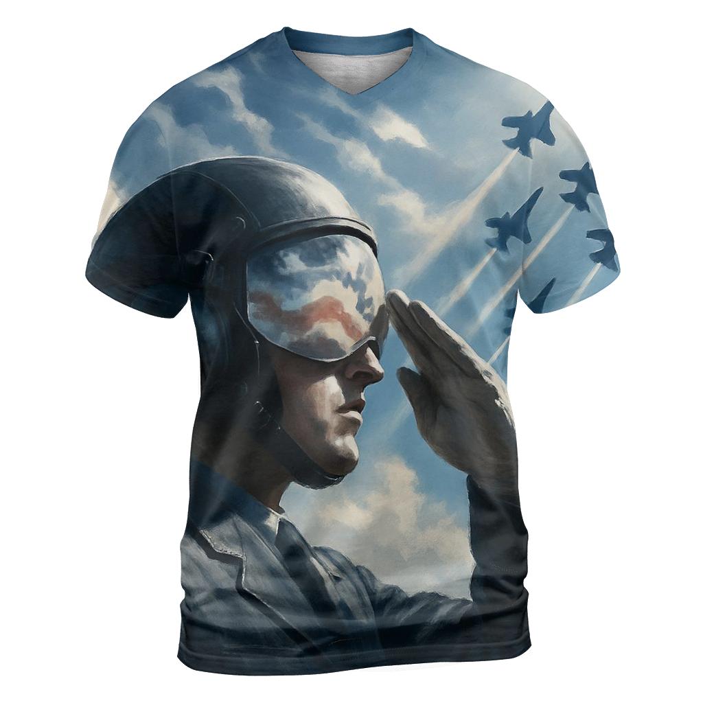 Skyborne Salute Above The Clouds designer pattern shirts
