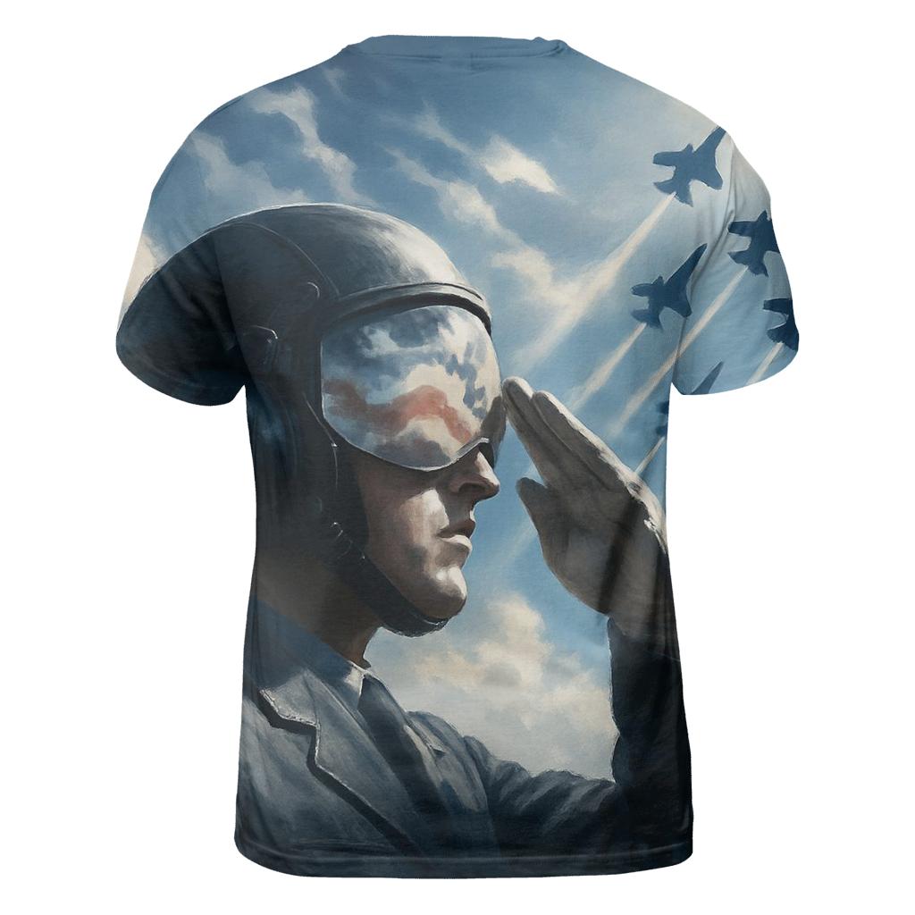 Skyborne Salute Above The Clouds designer pattern shirts