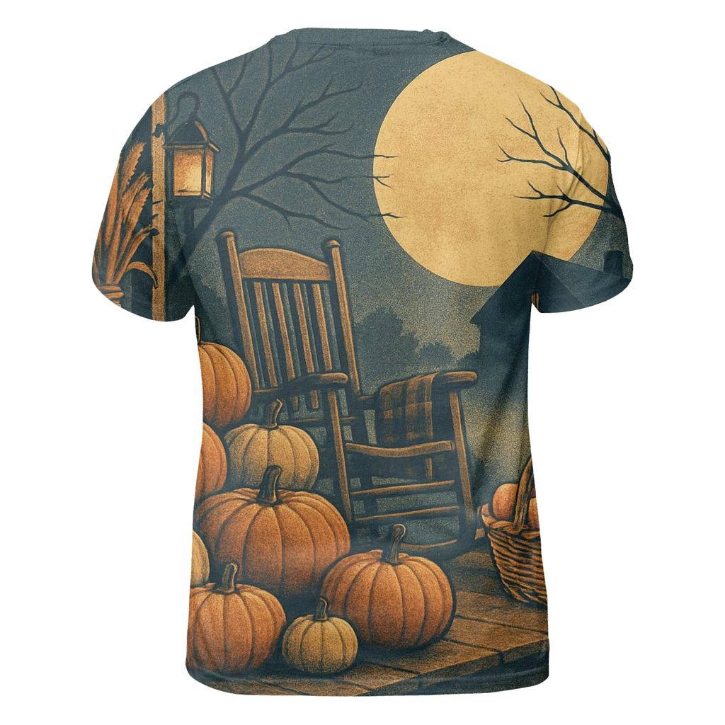 Harvest Moon Porch Welcome Scene artistic all-over print tops