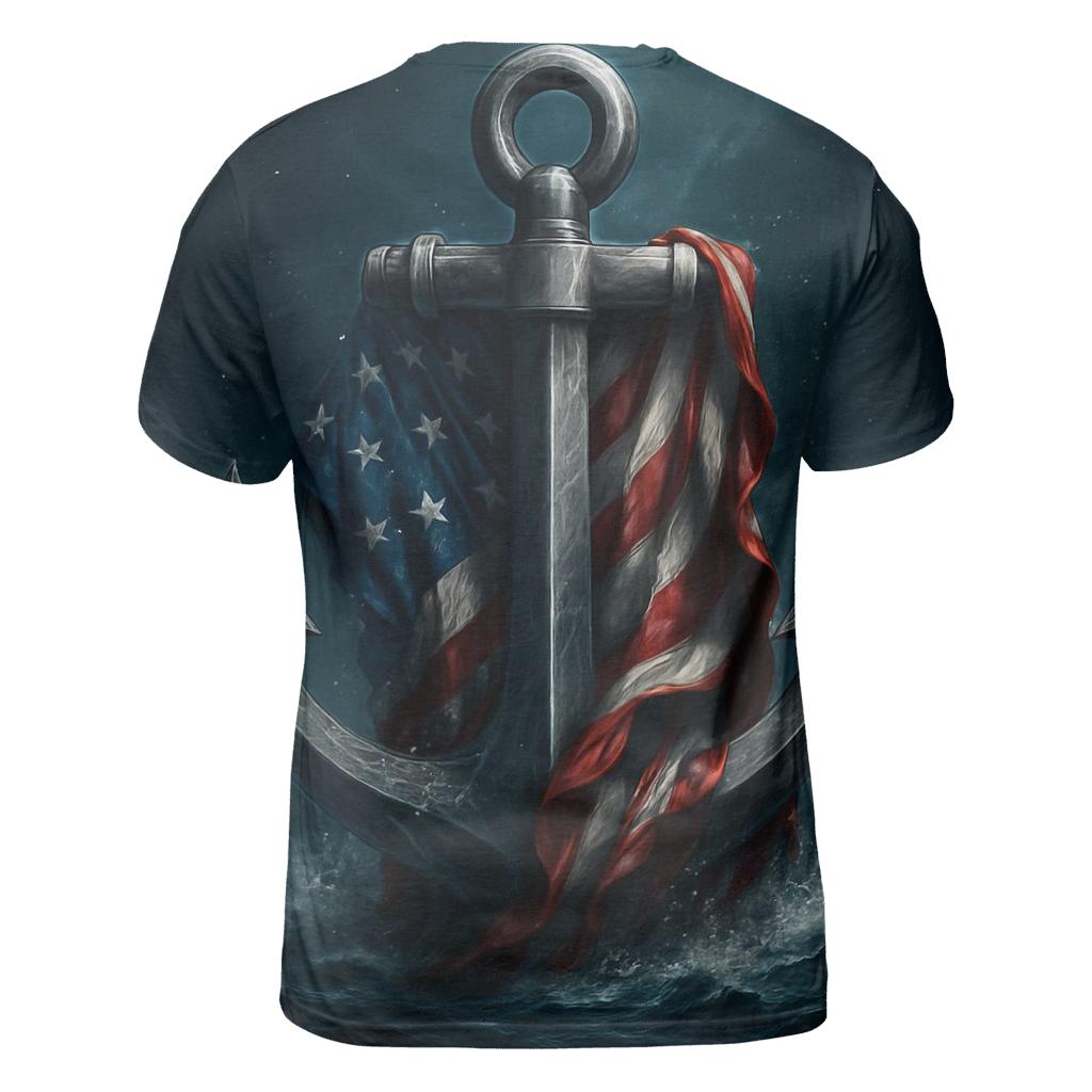 Ocean Steel And Stripes creative print fashion shirts