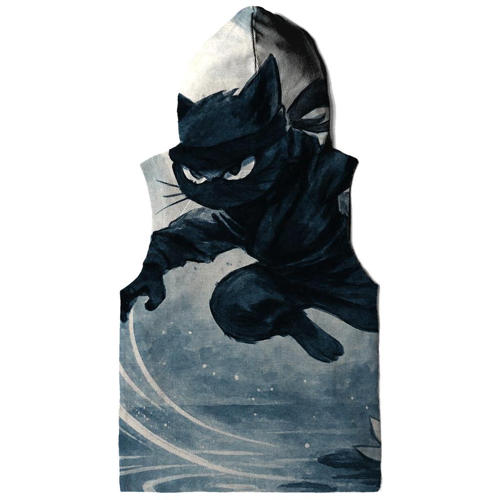 Koi Pond Moonlight Cat Ninja hoodie designs