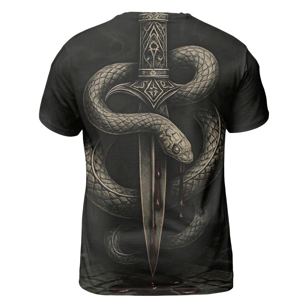 Dagger And Serpent Of The Night Oath statement graphic shirts