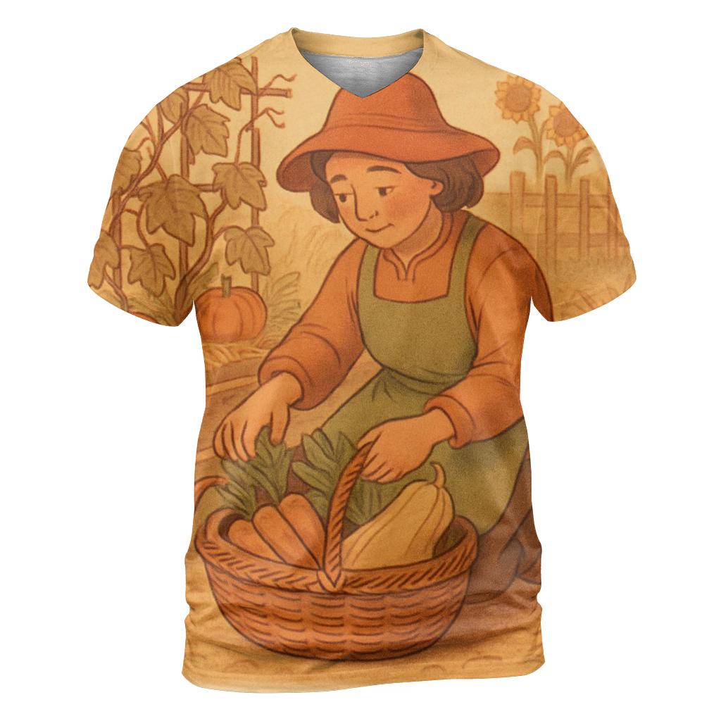 Thankful Garden Harvest Basket custom all-over print shirts