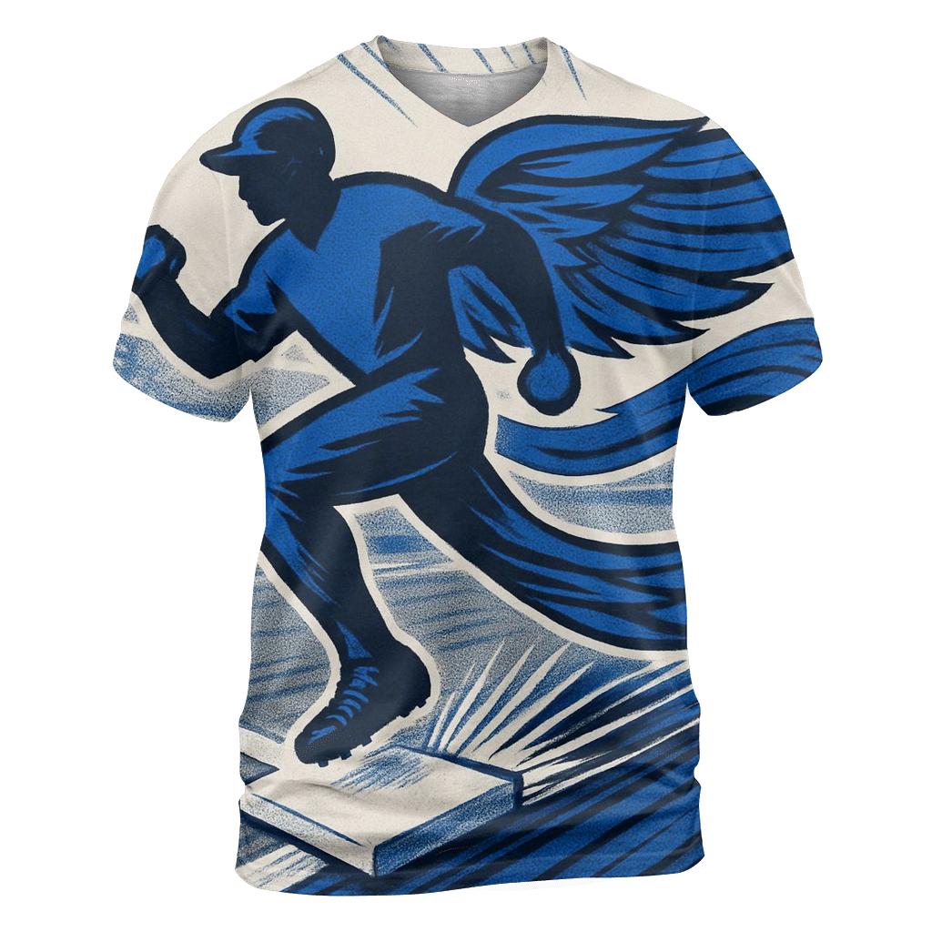 Winged Basepath Blue Jays Sprint vibrant all-over design tees