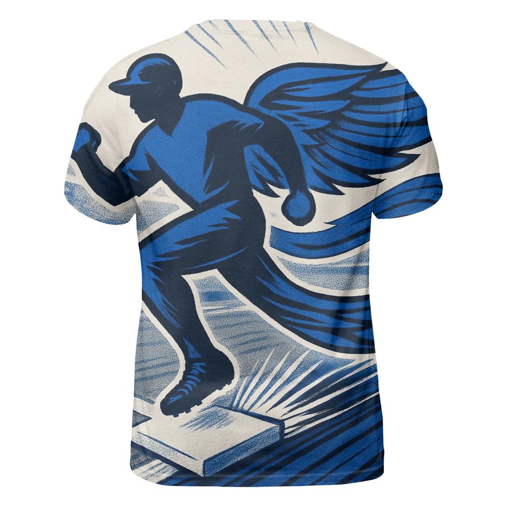 Winged Basepath Blue Jays Sprint vibrant all-over design tees