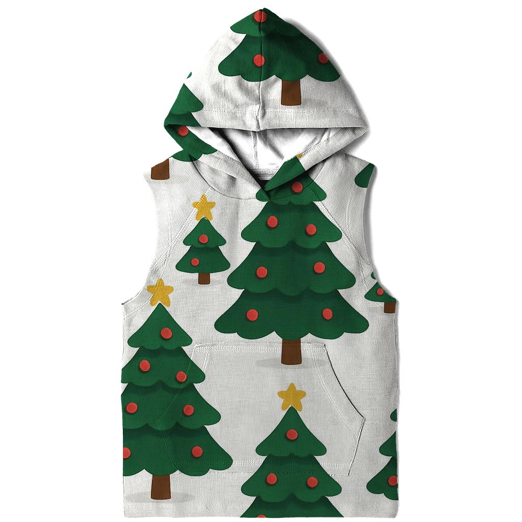 Christmas Tree Icon Grid On White Background graphic hoodies