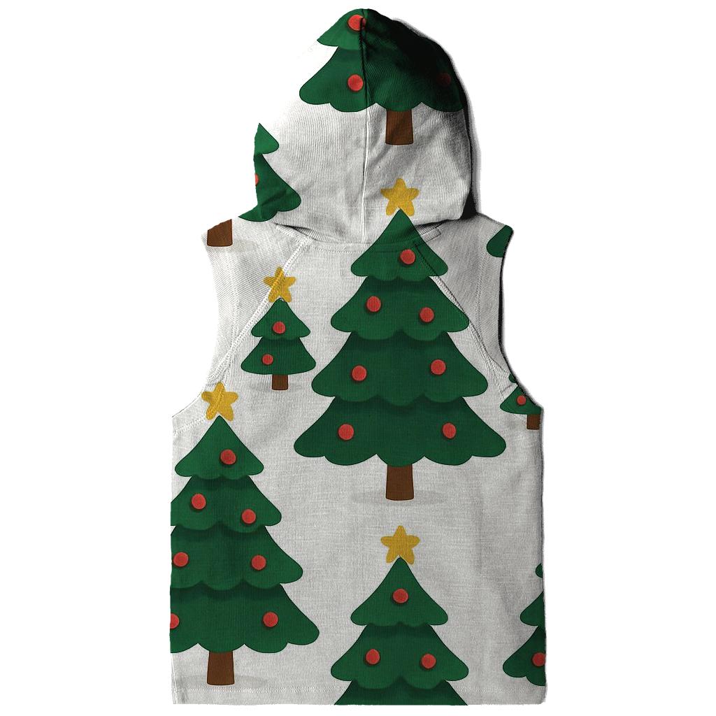 Christmas Tree Icon Grid On White Background graphic hoodies