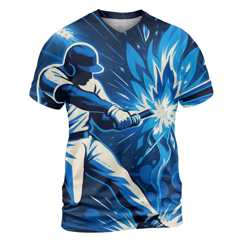 Blue Flame Bat Impact trendy printed shirt styles