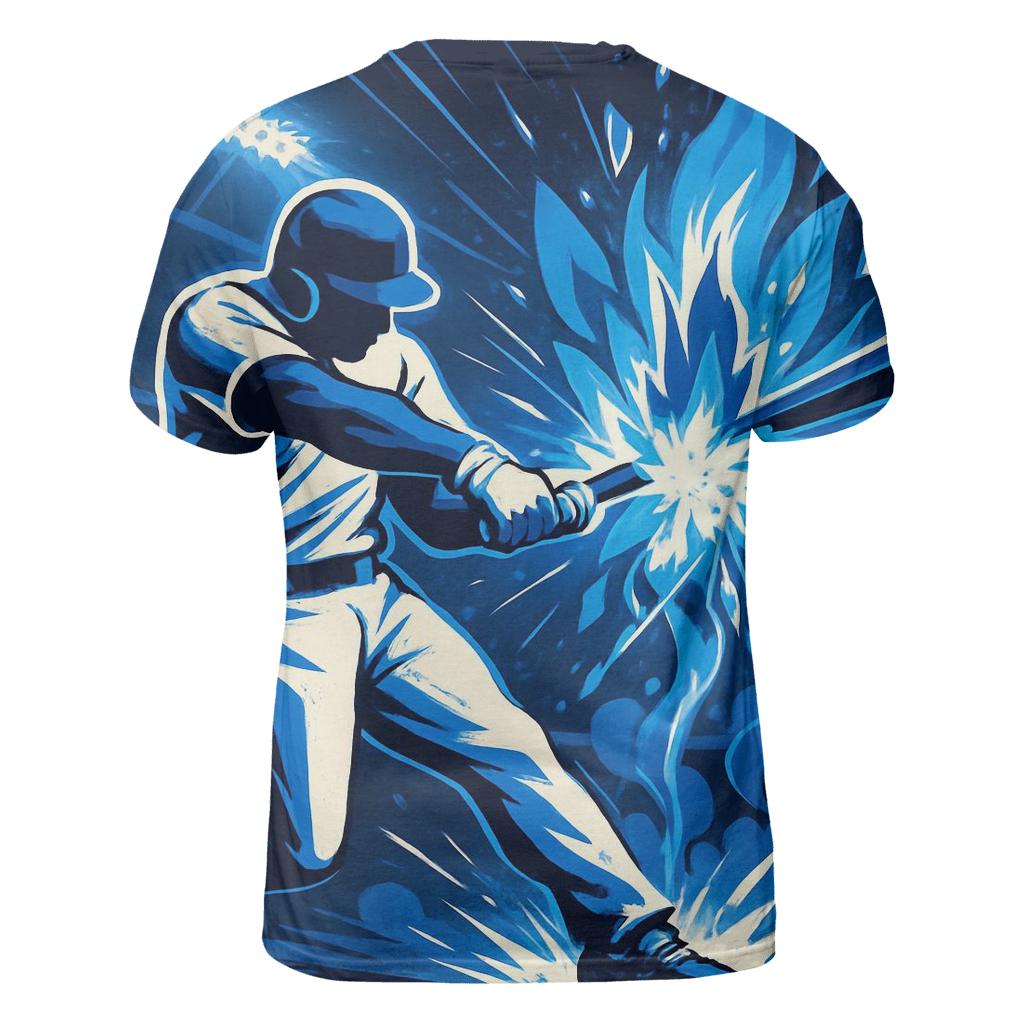 Blue Flame Bat Impact trendy printed shirt styles