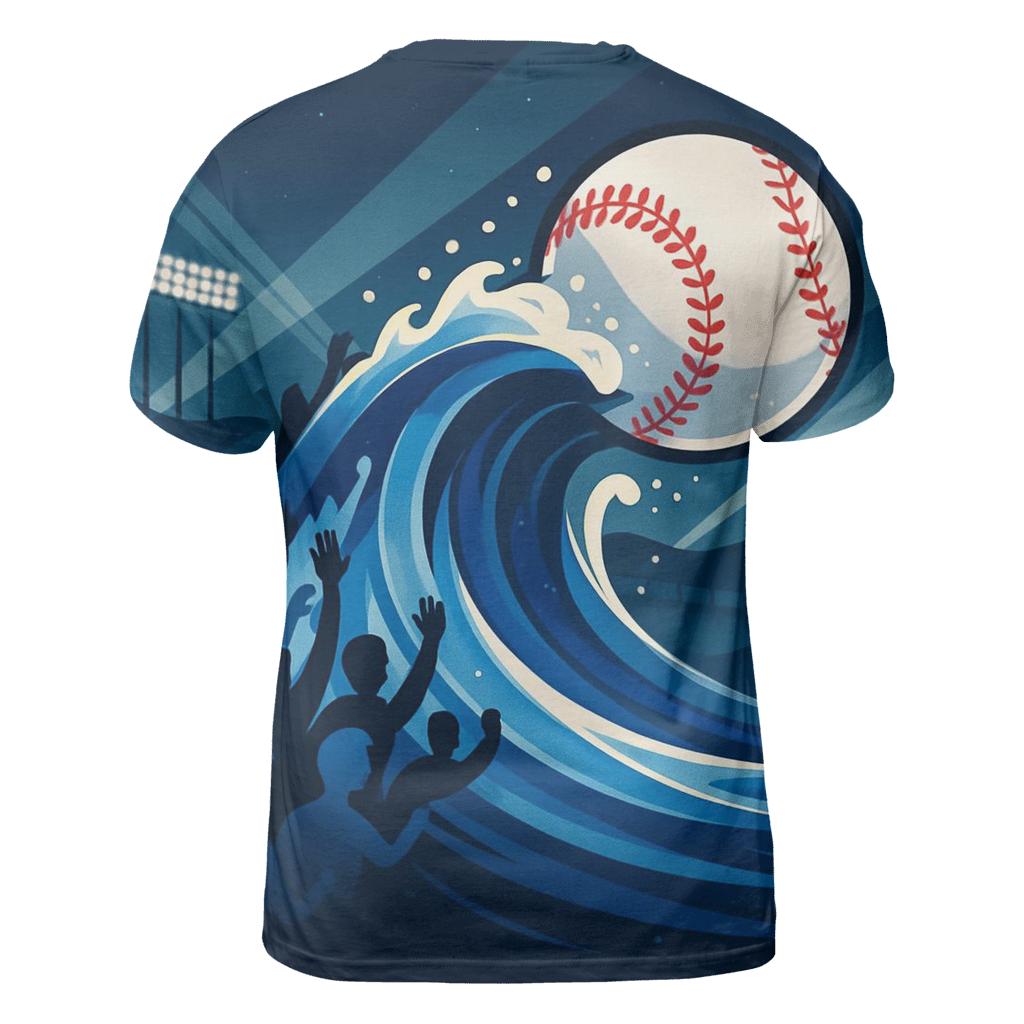 Midnight Rally Wave creative print fashion shirts