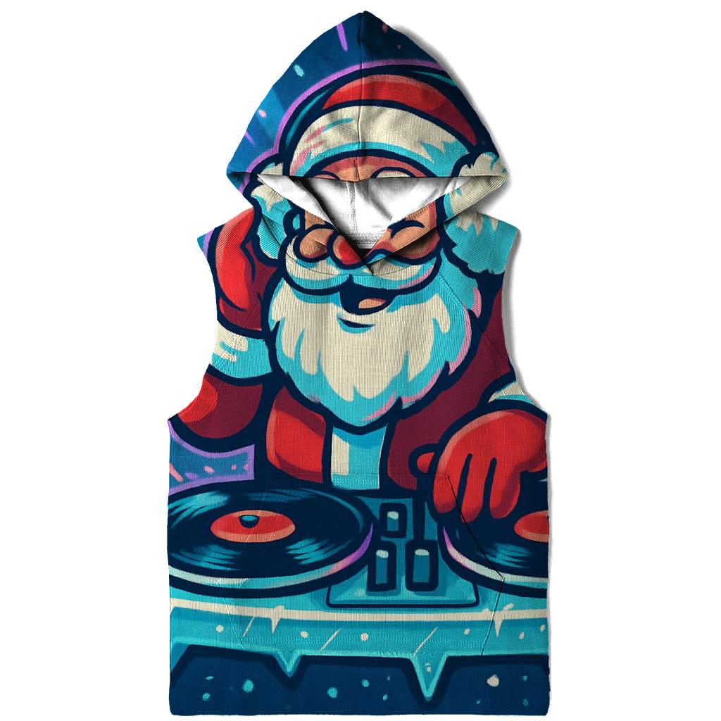 Santa DJ At The Arctic Vinyl Party lightweight hoodies