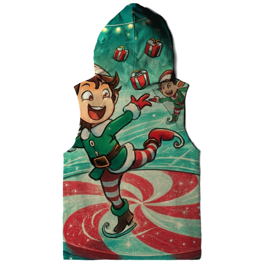 Elf Skate Party On Frozen Candy Pond heavyweight hoodies