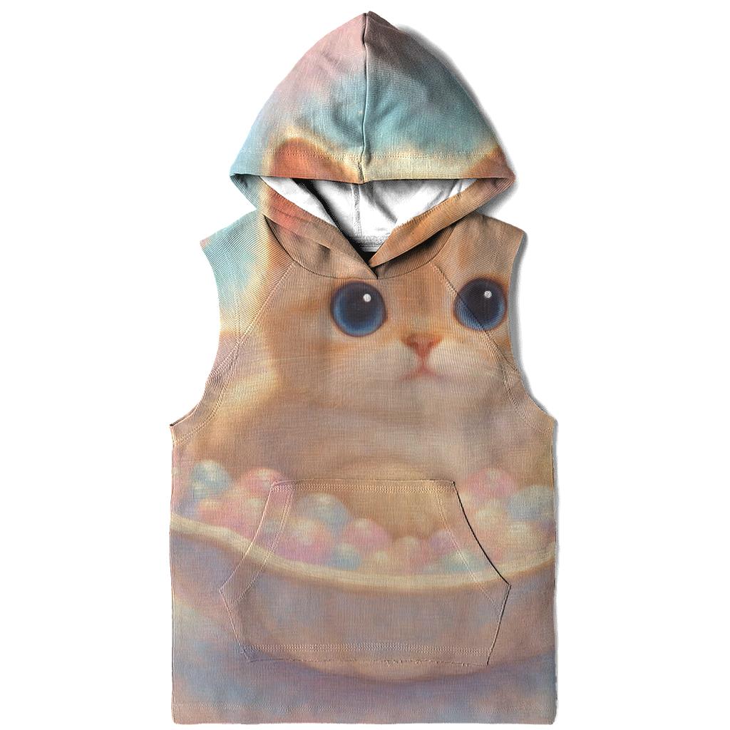 Rainbow Mist Bubble Bath Cat zip-up hoodies
