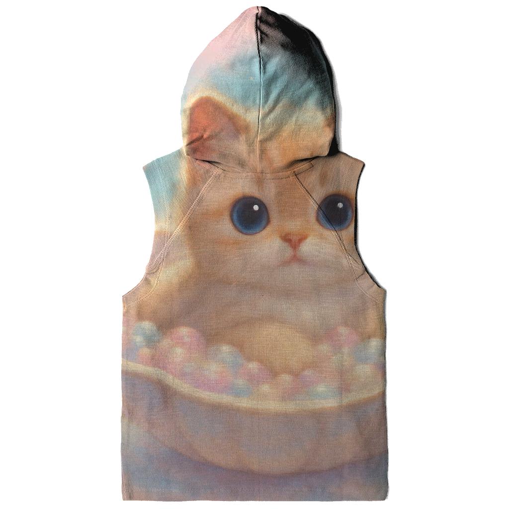 Rainbow Mist Bubble Bath Cat zip-up hoodies
