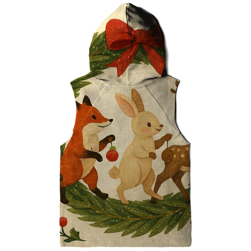 Winter Wildlife Wreath Parade pullover hoodies