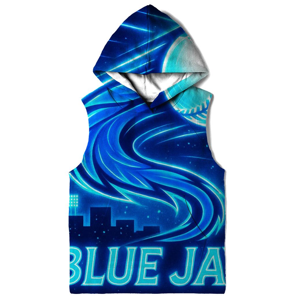 Feather Comet Blue Jays Rally embroidered hoodies
