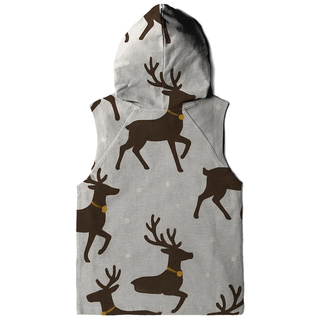 Reindeer Silhouette Diagonal March On Light Gray Background custom hoodies