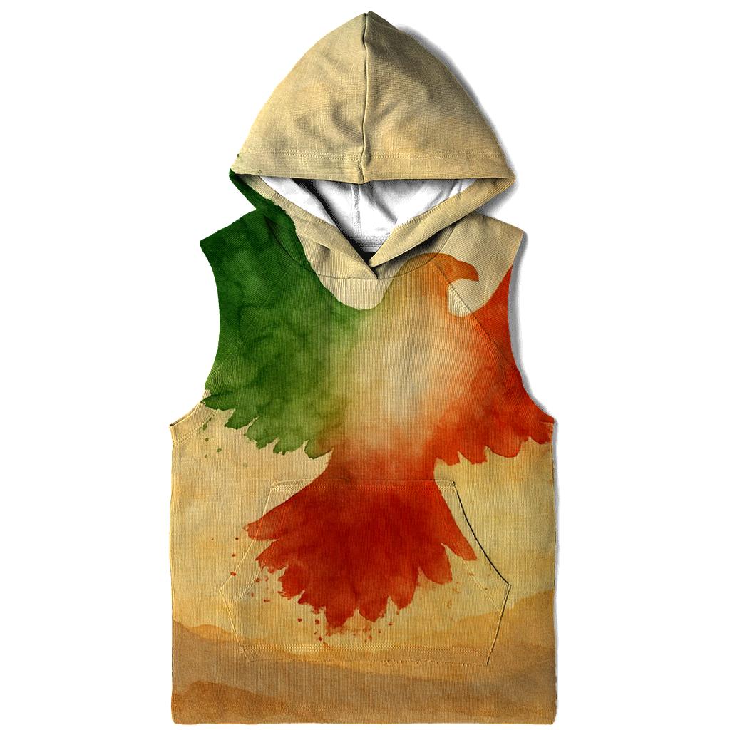 Mexico Eagle Silhouette Flag Overlay zip-up hoodies