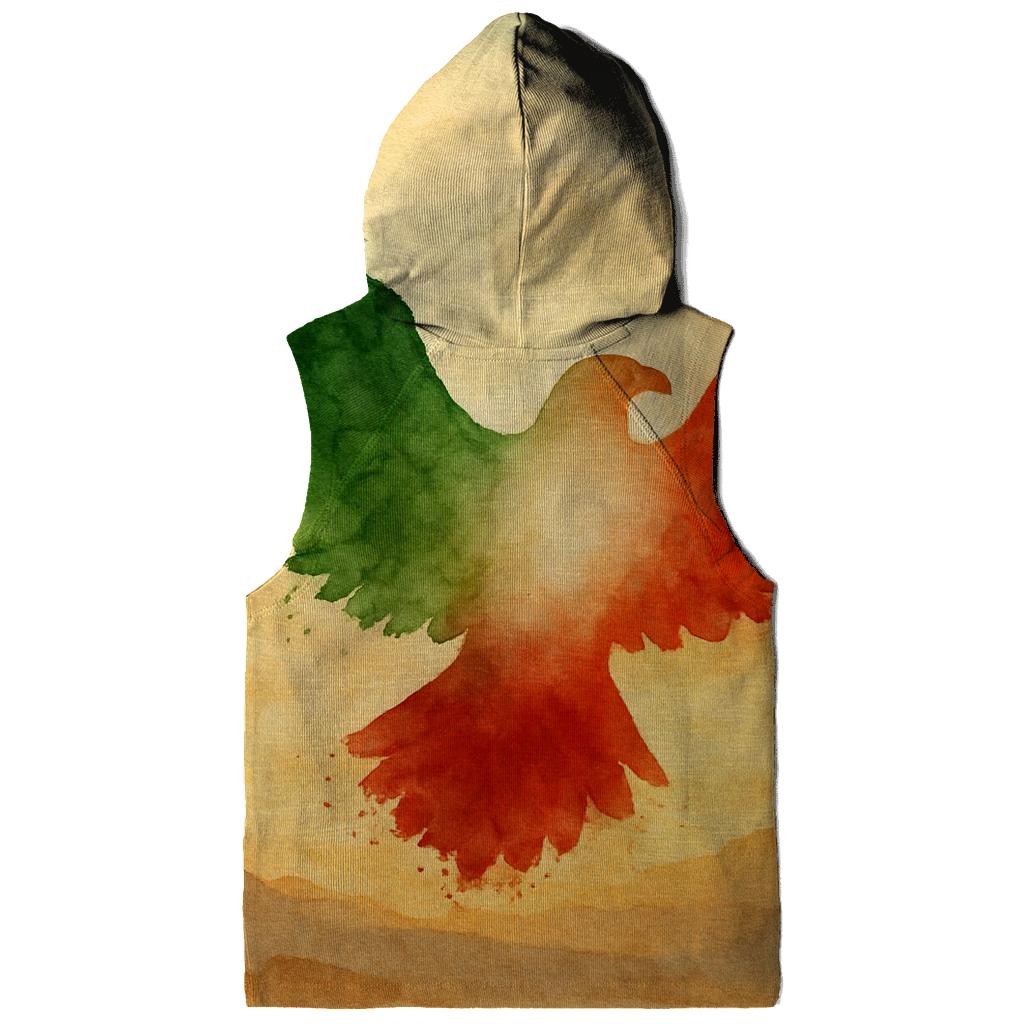 Mexico Eagle Silhouette Flag Overlay zip-up hoodies