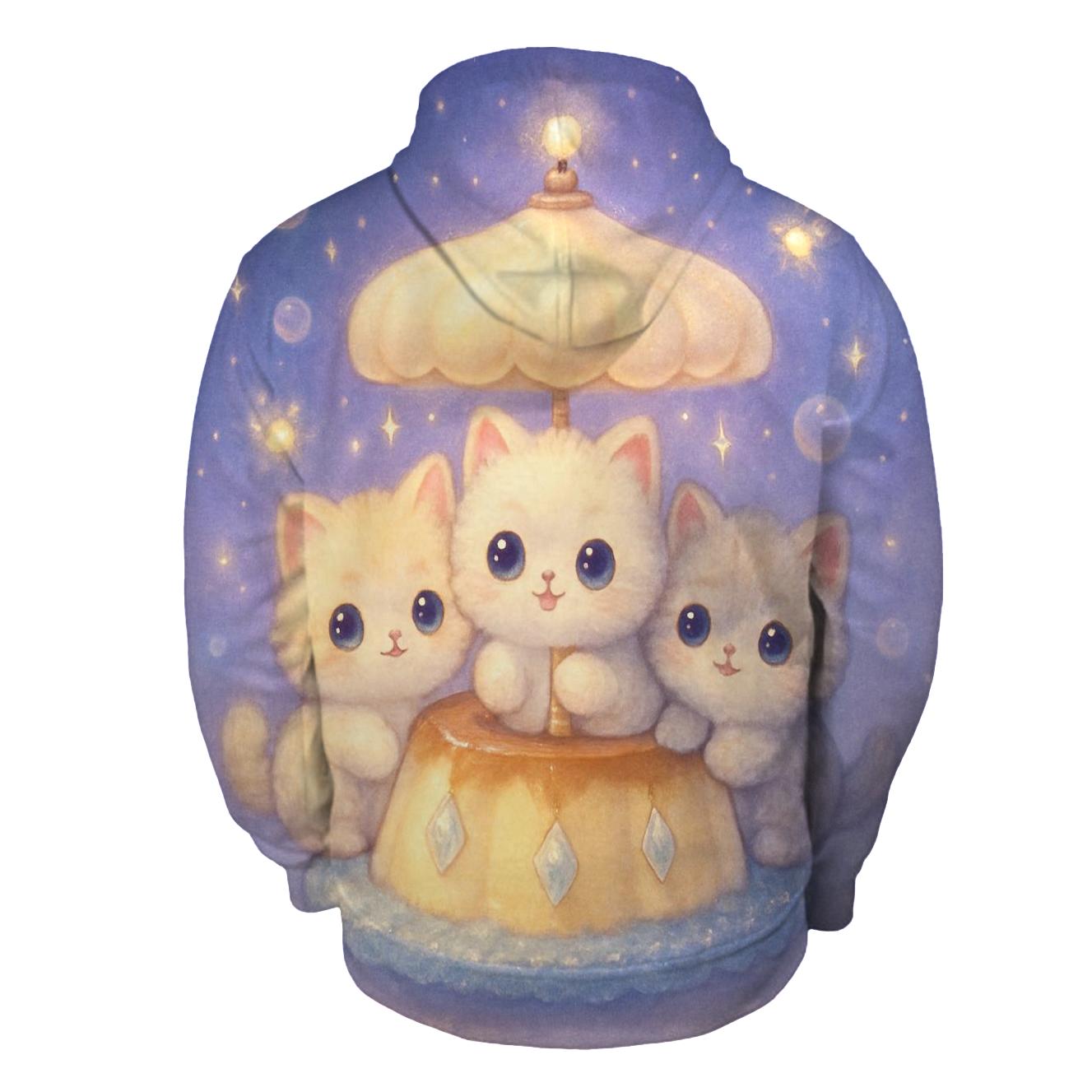 Moonlit Pudding Cat Carousel hoodie trends