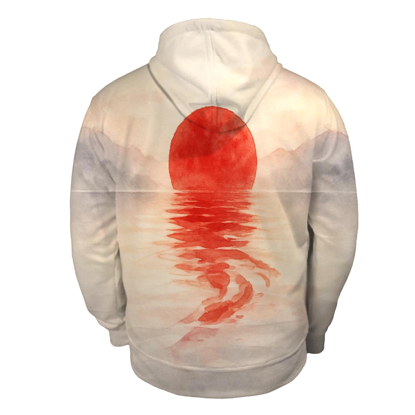 Japan Rising Sun Watercolor Drift hoodie designs