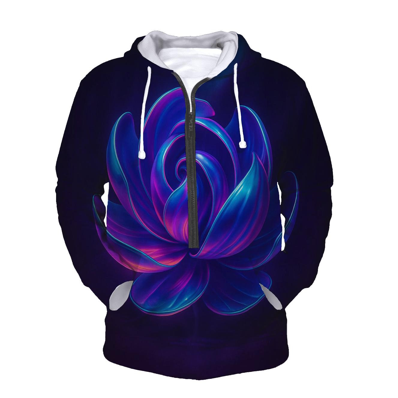 Neon Aurora Marble Bloom hoodie trends