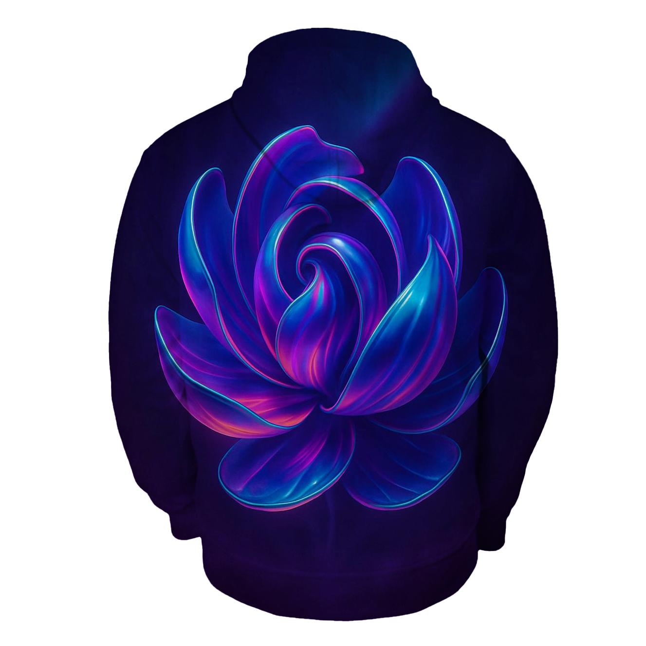 Neon Aurora Marble Bloom hoodie trends